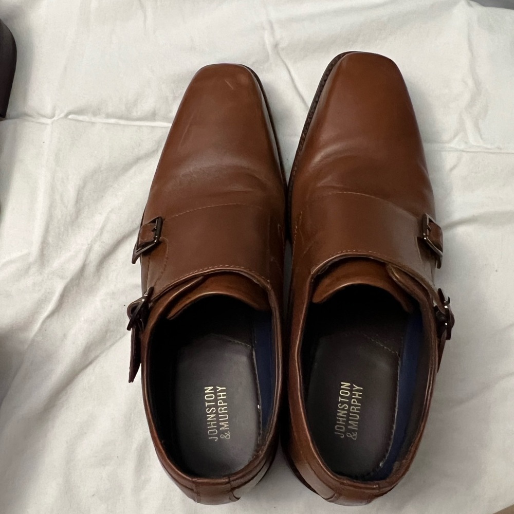 Johnston & Murphy Cognac Monk Dress Shoe